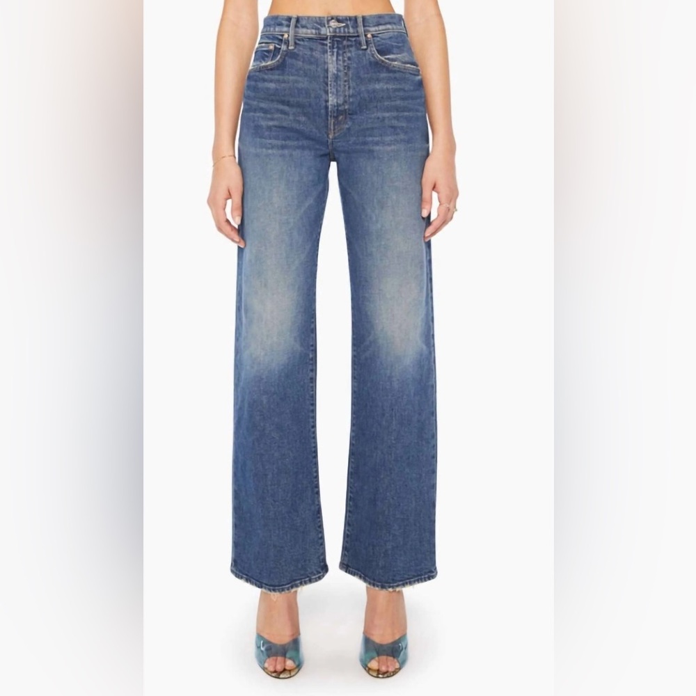 MOTHER LASSO SNEAK Wide-Leg Denim Jeans in PUNK NOUVEAU SIZE 28